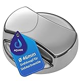 AQUADE Drehknopf Spüle Rund Edelstahl 46mm für Excenter Garnitur mit Hohlschraube Spüle - Spülbecken Ablaufgarnitur & Zubehör für Küchenspüle