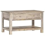 MATTUI Möbel Couchtisch 82x52x47 cm Mangoholz massiv