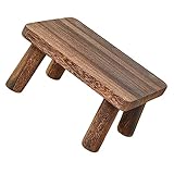 DOITOOL Mini-Quadrathocker Sukkulenten-Topfhalter Holztopfständer Zen Kniend Sitzend Holzfußhocker Holztritthocker Für Erwachsene Holzfußhocker Holzhocker Für Kleine Holzhocker