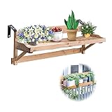 MMleYN Hängetisch Balkon Geländer,Balkonhängetisch, Balkontisch Zum Einhängen,Balkontisch Wetterfest,Hängetisch Gartentisch (Color : Orange, Size : 90x28x23cm/35x11x9in)