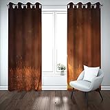 GOKSEL Gardinen Blickdicht Ösen Gardinen 2 Stück x 75 B x 166cm H Tier Pferd Blickdicht Kräuselband Gardinen Wohnzimmer Vorhang Verdunkelung