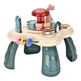 Baby Activity Table Baby Abenteuer Spieltisch Mit Licht, Musik Und Kleiner Zug, Baby Activity Center Mit 8 Spielfeldern Und Interaktiven Elementen, Spielerisch Lernen Für 6 Monate Baby Mädchen Junge