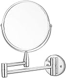 BPILOT Spiegel Wandmontage, 8' Bad faltbar Vanity Rasierspiegel Doppelseitige Teleskop Schönheit Make-up Spiegel für Haus, Spa und Hotel,3X