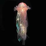 COTTNY Bunte Quallen Laternen Ornament mit leuchtenden Effekt Led Jellyfish Night Lights Decorations, realistische Glow Jellyfish Dekoration für New Year's Eve Room Decor (Rosa)