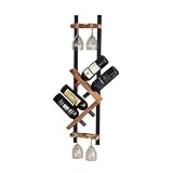 IXART Weinregal/Flaschenregal Wand hängende Weinregale Einfache Metall -Wand -Hänge -Weinflaschenständer (können 4 Flaschen aufnehmen) Weinregale für Schränke