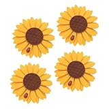 DOITOOL 4 Stück Vorhang-Schnalle Schwarze Krawatten Sonnenblumen-Zubehör Magnetische Vorhang-Clips Metall-Vorhang-Raffhalter Gardinen-Raffhalter Blumen-Vorhang-Clip
