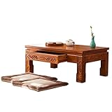 Niedriger Tisch aus Naturholz mit Aufbewahrungsbox, Innen-Couchtisch, Kotatsu-Sitztisch, multifunktionaler Couchtisch, der Boden ist nicht leicht zu zerkratzen/#3/60 cm * 40 cm * 30 cm Feito na China