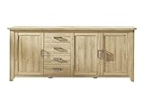 trendteam Wohnzimmer Sideboard Schrank Wohnzimmerschrank Canyon, 219 x 92 x 48 cm in Alteiche Dekor mit viel Stauraum
