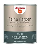 Alpina Feine Farben Lack No. 34 Kunst der Linie edelmatt 750ml - Expressives Graphitgrau