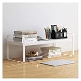 Bücherregal Simple Iron Art Desktop Bücherregal Desktop Organizer Regal Small Office Lager Rack Display Regal for Bürobedarf Küche Badezimmer Wohnheim, weiß Aufbewahrungsregal ( Color : White-a , Size