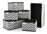 Aufbewahrungsbox faltbar für Unterwäsche - Idealer Schrank Organizer & Wickeltisch Zubehör - Kleiderschrank Aufbewahrung - Schubladen Ordnungssystem - Bad Organizer Schminke (6er set)