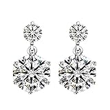 OIUHJN Love Silber-Geschenke Ohrringe Diamant Lady Nieten Ohrringe Ohrringe Sonnenblume