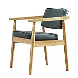 ECBETCR Esszimmerstuhl Amrai-Stühle Sessel Akzent Esszimmerstuhl Vanity Gelegentliche Lounge Dressing Caféstuhl Massivholz Mikrofaser Leder, Schwarz, Grau, Grün, Orange