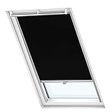 Froadp F06 Verdunkelungs Rollos, Sonnenschutz Seitenzug Thermorollos, Hitzeschutz Jalousien Springrollos für Dachfenster, Fensterdekoration für Code GDL/GGL/GGU/GPL/GPU/GXU(Schwarz, 49,3×94cm)