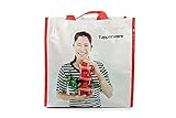 TUPPERWARE Tasche weiß rot Einkaufstasche Turbochef Turbo Chef Shopper