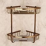 MAVNES Duschablage Ecke Bad-Eckregal, antikes Bronze-Badezimmer-Dusch-Regal, Shampoo-Halter-Regale Lagerregal-Rack, Badezimmer-Korbhalter Badezimmer Regal (Color : 2 Level D)