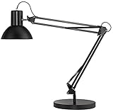 UNILUX LED-Schreibtischlampe, Aluminium, Schwarz, 40 x 40 x 17 cm [Energieklasse A+].