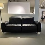 Musterring Sofa MR 6070 Leder Bronco Nero Mit Manueller Kopfverstellung