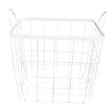 Zerodeko Schmiedeeisen-Aufbewahrungskorb Kleidungs-Organizer-Rack Dekorative Aufbewahrungskörbe Baby-Aufbewahrungskorb Kinder-Aufbewahrungskörbe Make-Up-Organizer-Regal Rechteckiger