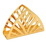Serviettenhalter, Goldener Vertikaler Serviettenhalter aus Edelstahl Mit Ausgehöhltem Design Und Rutschfester Unterseite Für Zuhause, Küche, Restaurant, Hotel