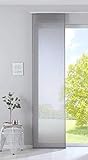 Gardinenbox Schiebegardine »Nizza« Baumwoll-Voile Halbvoile HxB 245x60 cm Grau Transparent Flächenvorhang mit Paneelwagen und Beschwerungsstange, 2019032