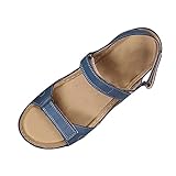 TDEOK Mode und Freizeitschuhe Für Frauen Freizeitschuhe Flach Sandalette Damen Casual Walking Sneaker Kunstleder Slip On Weichen Sohlen Sommerschuhe Barfuss Sandalette Mädchen Strandschuhe