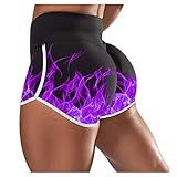 wjiNFDFG Pullover Damen Sexy Elegant Kurz Damen Basic Slip Bike Shorts Compression Workout Leggings Yoga Shorts Capris Turnanzug Damen M