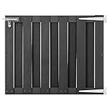 Chusui Gartentor, Gartentür, Gartentüren, Gartenzaun Tür, Zauntür, Zauntor, Flügeltore, Garten Türe, WPC 100 x 80 cm Grau