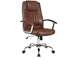Chefsessel Bill in Vintage Mikrofaser braun