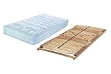 Panda Superflex Malie NV Lattenrost in 140 x 200 cm Plus Malie Big Star XXL H4 5-Zonen Tonnentaschenfederkern-Matratze in 140 x 200 cm im Härtegrad 4 / H4