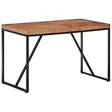 ZEYUAN Esstisch, Esszimmertisch, Baumkantentisch, Dining Tables, Esszimmermöbel, Küchentisch, ESS Tisch, 120x60x76 cm Massivholz Akazie und Mango