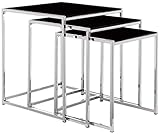 AC Design Furniture Gurli Beistelltisch-Set, Schwarz, 50 x 50 x 55 cm