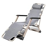 TONPOP Klappbarer Schaukelstuhl, Strand-Sonnenliege für Garten, Innen- und Außenbereich, Terrasse, Rasen, Camping, Pool, Grau