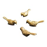 TentHome 4er Set Vintage Kommodenknöpfe Möbelknopf Möbelknauf Möbelgriff Messing Vogel Dekorative Schubladengriff Möbelgriff für Schublade Garderobe Schrank Gold