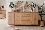 möbelando Sideboard Korsika in Dekor Artisan Oak. Abmessungen (BxHxT) 178,5x87x40 cm