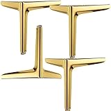 Möbelbeine, Tischfüße, Set mit 4 Möbelbeinen, moderne Möbel, Sofabeine, moderne Metalldreieck-DIY-Ersatzfüße, Tischfüße, Schrankfüße, Schrankfüße, for Schrank, Schrank, Sofa, Couch, Stuhl, Gold, 25 cm