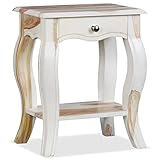 lvssiao Moderner Beistelltisch, Nachttisch aus massivem Holz aus Sheesham, 40 x 30 x 50 cm, Beistellschrank, Schlafzimmer, Organizer