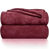 Gräfenstayn® Kuscheldecke flauschig & super weich - hochwertige Fleecedecke auch als Wohndecke, Tagesdecke, Sofadecke & Wohnzimmer geeignet - Überwurf Decke Sofa & Couch (Bordeaux, 240x220 cm)