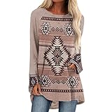 Longbluse Damen Kurzarm Damen Bekleidung sexy Pullover Damen Sommer Top Tiefer Ausschnitt mit Ärmeln und Rundhalsausschnitt, lässig bedrucktes T-Shirt Pflege Kleidung Damen Set Damen