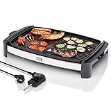 Elektrogrill Tischgrill elektrisch mit TÜV & GS 2200 Watt | 4 – 8 Personen BBQ Tisch Grill - Indoor XXL Teppanyaki Grill Platte | Grills tepaniaky Tischgrill Elektro Grillplatte elektrisch für Balkon