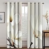 KEIBEK Verdunkelungsvorhang Kinderzimmer Junge Mädchen, 3D Blumenkunst Druck Vorhänge Blickdicht Für Wohnzimmer Schlafzimmer Fensterdekoration, Gardinen Küche Ösenschal 2Er Set 160X150Cm