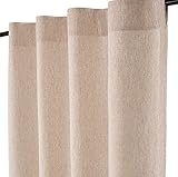 Fensterpaneele Vorhang aus Leinen/Flachsstoff 50x72 Natur, 2er Set, Bauernhausvorhang, Schlaufenvorhänge, Raumverdunkelungsvorhänge, Vorhänge für Wohnzimmer, Leinenvorhang 2er Set