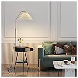 Stehleuchte Stehlampe Standleuchte Wohnzimmer-Stehlampe Mit Schublade USB Wireless Charging Sofa Stehleuchte Mit Ablage Für Schlafzimmer Standlampe Wohnzimmer (Color : Schwarz)