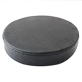Waigg Kii Wasserdichtes PU-Leder-Stuhlkissen, für den Außenbereich, Garten, weiche Sitzkissen, rund, gepolstert, 5/8 cm, Stuhl-Sitzkissen (schwarz, 35 x 35 x 5 cm)