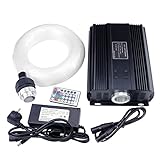 AULYTE DMX 90W RGB-LED Faseroptisches Stern-Deckensatz Licht 0,75 mm, 600pcs * 3m + 300Ptcs * 2m mit 28 Key-Fernbedienung for Lichtvorrichtung der Decke