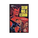 RWRAPS Poster und Drucke Satan was A Lesbian Retro Novel Cover Poster Canvas Wall Art Room Pictures for Bedroom Gifts Decor 60 * 90cm Senza Cornice