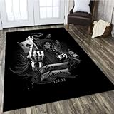 KARERS Skull Serie Teppich Wohnzimmer Sofa Tisch Teppich Wohnkultur Schlafzimmer Bodenmatte Anti Rutsch Flur Badezimmer Eingang Fußmatte 200x300cm