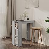 TALCUS Möbel mit Stehtisch mit Ablage grau Sonoma 102x50x103,5 cm Engineered Wood