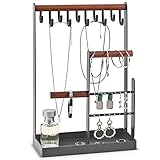 ProCase Schmuckständer Schmuckhalter Schmuckbaum Ketten Halterung Schmuck Ständer Schmuckstander Kettenaufhängung Jewelry Stand Kettenhalter Kettenständer -Grau