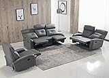 Mapo Möbel Voll-Leder Sofagarnitur Fernsehsofas Relaxsofas 5130-3+2+1-0326